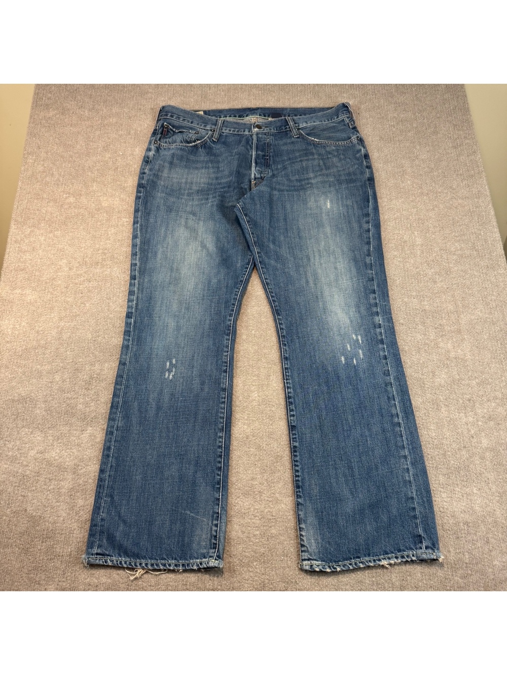 Vintage Y2K Abercrombie Jeans Mens 36x32 Kilburn Low Rise Boot Cut Distressed